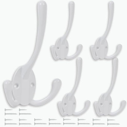 Wall Mounted Coat Hooks 5 Pack Heavy Duty Black Hardware Robe Hooks Decorative - Image 7