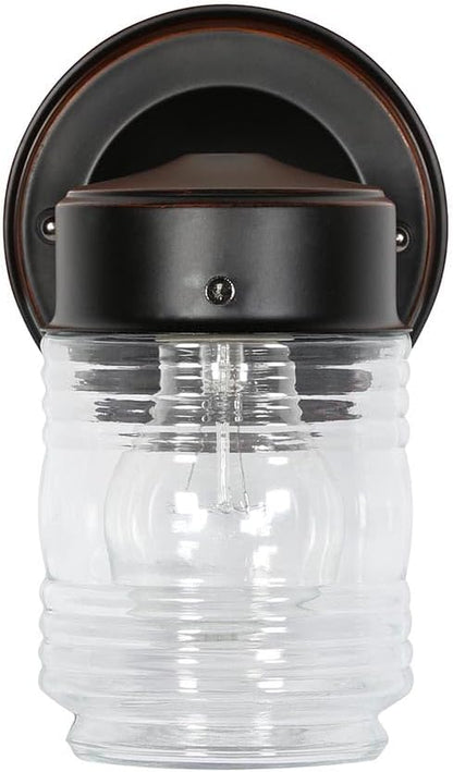 Design House Jelly Jar 1 Light Wall Light, Oil Rubbed Bronze, Outdoor Downlight - Image 9