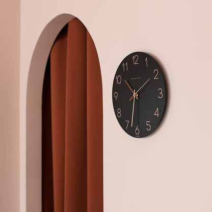 mooas Flatwood Black Wall Clock - Image 4