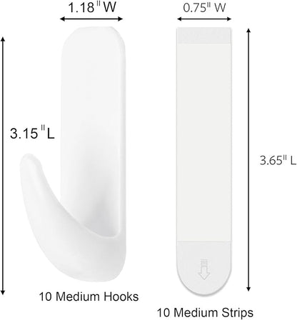 Sinfuo Wall Hooks for Hanging 10 Large Hooks, Heavy Duty Wall Hooks - Image 2