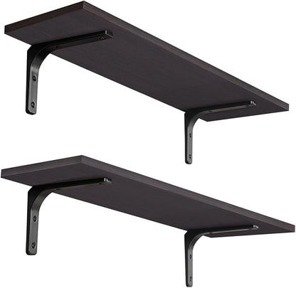 DINZI LVJ Long Wall Shelves, 23.6 Inch Wall Mounted Shelves Set of 2, by DINZILVJ