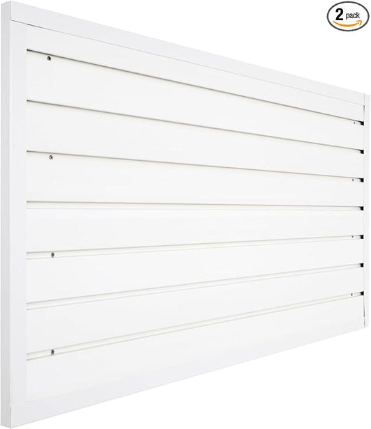 Slatwall Panel Garage Organizer, Heavy Duty Wall Mounted PVC Slat Wall Panels by FRAYSCENT