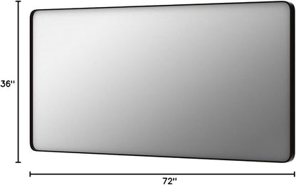 LOAAO 72X36 Inch Black Metal Framed Bathroom Mirror - Image 9