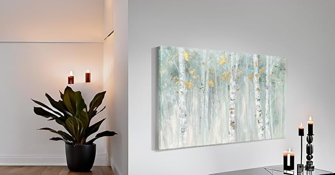 Yihui Arts Birch Tree Canvas Wall Art - Image 6