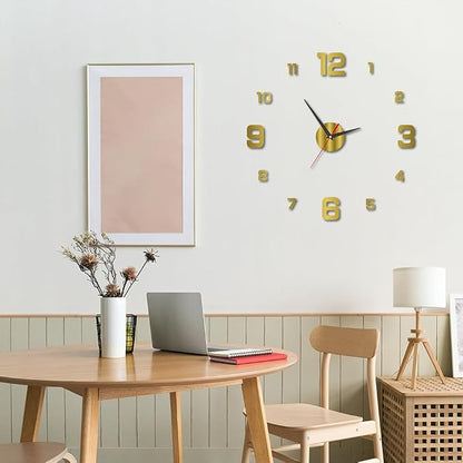 3D DIY Luminous Dial Acrylic Frameless Silent Wall Clock - Image 2