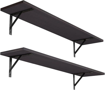 DINZI LVJ Long Wall Shelves, 31.5 Inch Wall Mounted Shelves Set of 2, by DINZILVJ