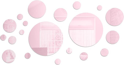 Shappy 32 Pcs Acrylic Mirror Wall Stickers Removable Round Wall Decal Circle by Shappy