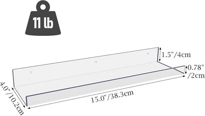RLAVBL 6 Pack Acrylic Shelves, Living Room, Kitchen Storage - Image 3