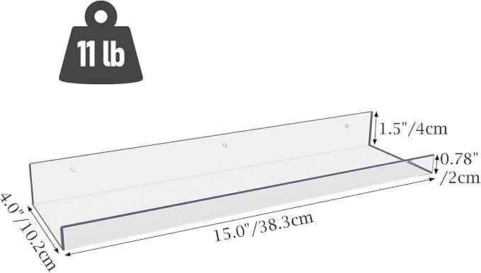 RLAVBL 5 Pack Acrylic Shelves, Living Room, Kitchen Storage - Image 3