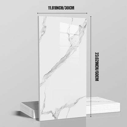 22pcs Thick Marble Peel and Stick Waterproof Wall Panels, Heat-Resistant - Image 4