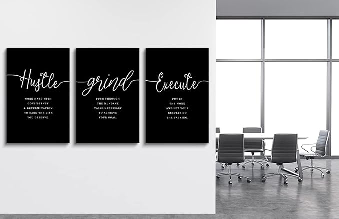 Gift for Boss, Framed Canvas Wall Art Success Quote, Office Wall Art, Positive - Image 5