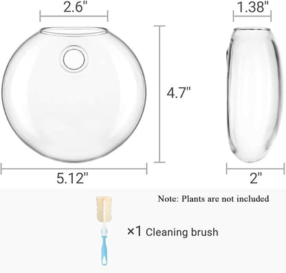 Mkono Wall Hanging Planter Propagation Station Glass Flower Vase - Image 2