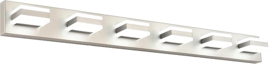 SOLFART LED Modern Bathroom Vanity Lights Over Mirror Fixture Brushed Nickel by SOLFART