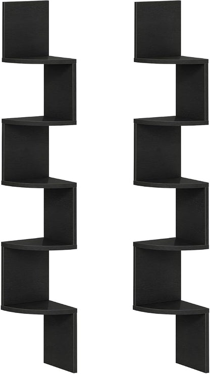 HOOBRO Corner Shelf Wall-Mounted, 5-Tier Corner Bookshelves by HOOBRO