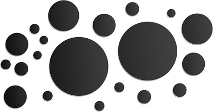 Shappy 32 Pcs Acrylic Mirror Wall Stickers Removable Round Wall Decal Circle by Shappy