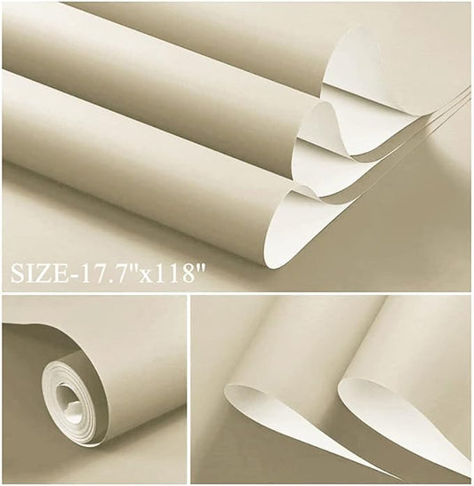 Dimoon 236''x17.7'' White Peel and Stick Wallpaper Contact Paper Modern Self - Image 2
