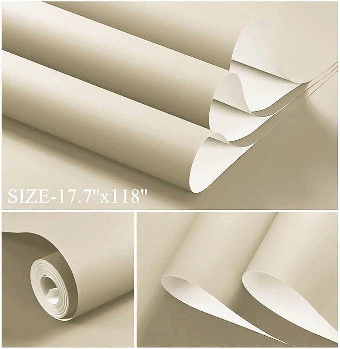 Dimoon 78.7''x17.7'' White Peel and Stick Wallpaper Contact Paper Modern Self - Image 2