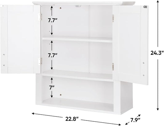 SUPER DEAL Bathroom Wall Cabinet Over The Toilet, Wall Mount Storage Medicine - Image 2