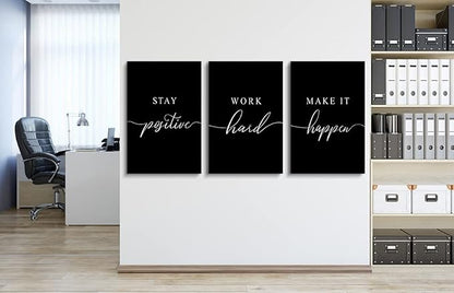 Work Hard Painting, Framed Canvas Wall Art Positive Quote, Office Wall Art - Image 5