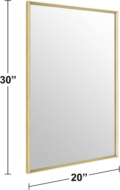 BOMINICA Brushed Gold Bathroom Mirror - Image 4