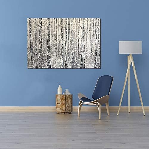 Yihui Arts Modern Birch Tree Canvas Wall Art - Image 6