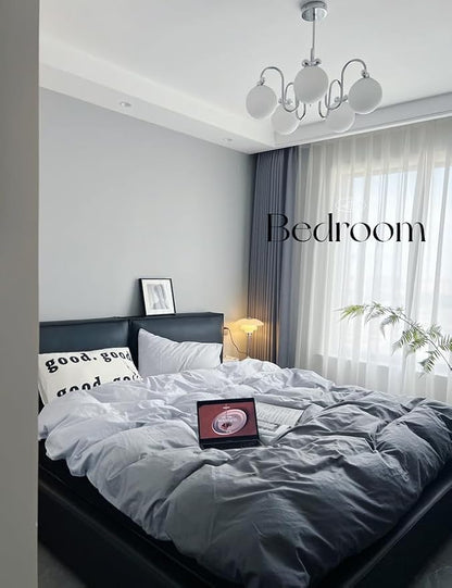 Dimoon 236''x17.7'' Grey Peel and Stick Wallpaper Contact Paper Modern Self - Image 7