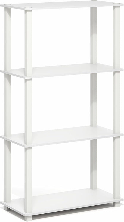 Furinno Turn-S-Tube Storage Shelves, 4-Tier Book Shelf, Corner Shelf, Toolless - Image 6