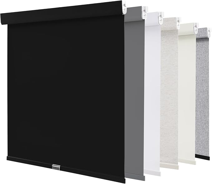 AOSKY No Drill Cordless Blackout Roller Shades by AOSKY