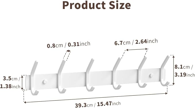 GWAAZXGZ Coat Rack Wall Mount Hooks - Image 6