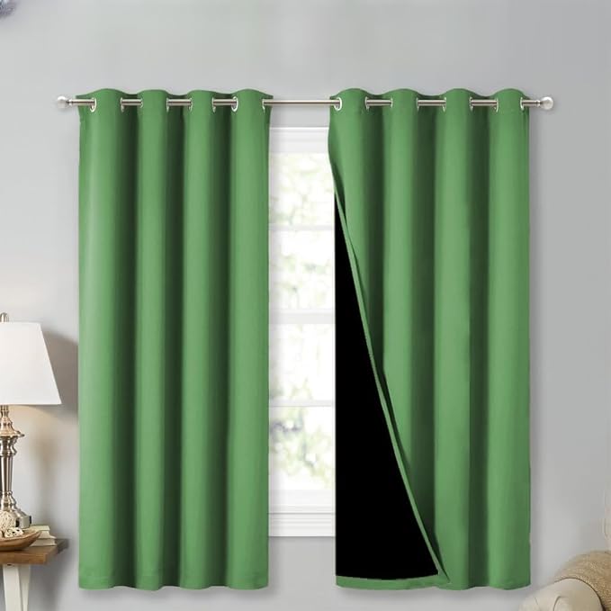 NICETOWN 100% Blackout Blinds, Forest Green, Laundry Room Decor Window by NICETOWN