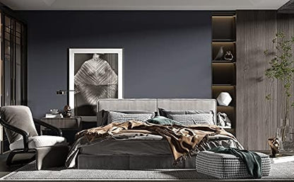 FUKU MON 24"x394" Dark Grey Wallpaper Matte Solid Gray Contact Paper - Image 3