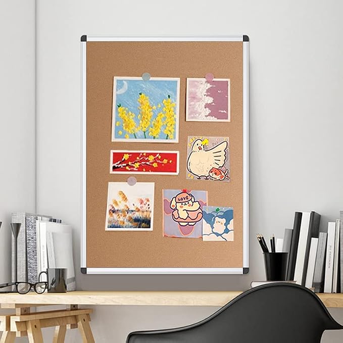 VIZ-PRO Cork Notice Board, 48 X 36 Inches - Image 8