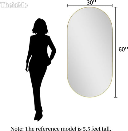 Oval Full Length Mirror, Ultra-Clear Explosion-Proof Dressing Mirror, Simple & - Image 2