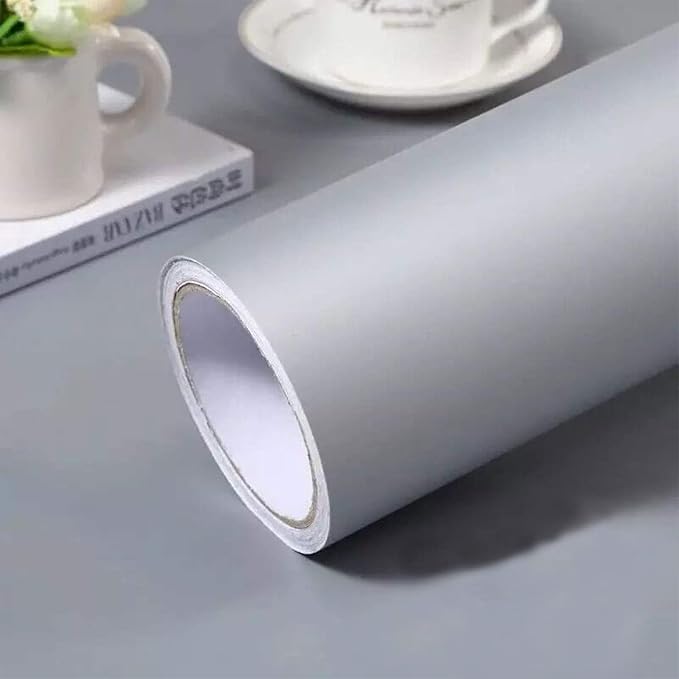 practicalWs Gray Self-Adhesive Wallpaper Removable Film Stick Paper Easy to by practicalWs