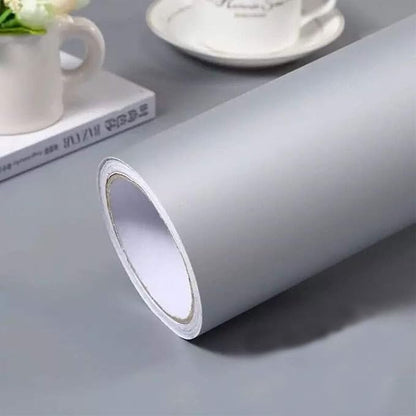 practicalWs Gray Self-Adhesive Wallpaper Removable Film Stick Paper Easy to by practicalWs