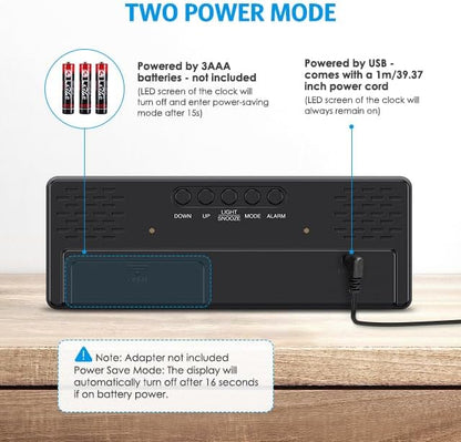 AMIR Digital Alarm Clock, LED Clock - Image 6