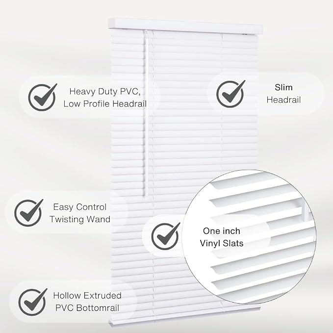 LOTUS & WINDOWARE Cordless Mini Blind, Window Blinds - Image 2