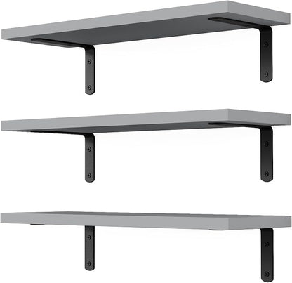 DOLLFIO Floating Shelves, 3 Sets Wall Wooden Shelves by DOLLFIO