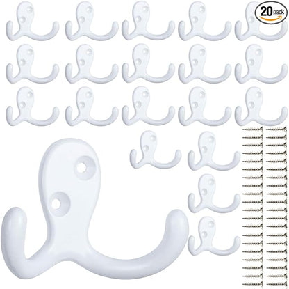 IBosins 20 Pack Heavy Duty Coat Hooks Wall Mounted by IBosins