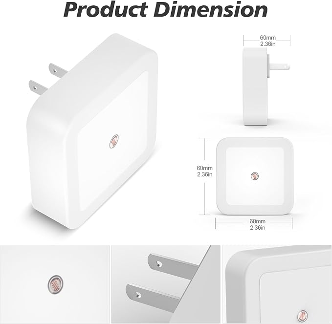 Sujeet Night Light, Night Lights Plug into Wall 4-Pack, Dusk to Dawn Night Lamp - Image 6