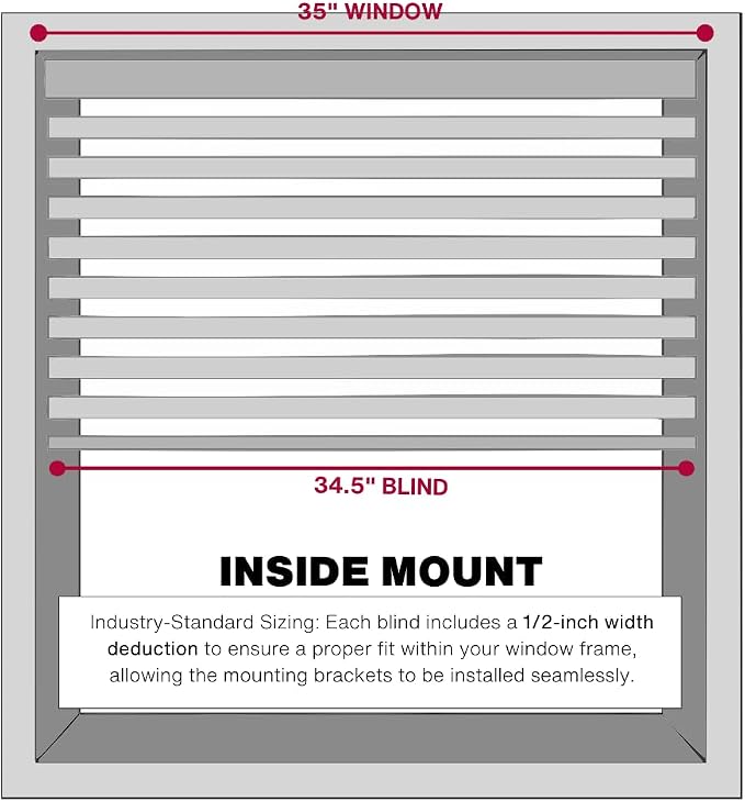 LOTUS & WINDOWARE Cordless 1" Vinyl Blind, Room Darkening, Horizontal Blinds - Image 4