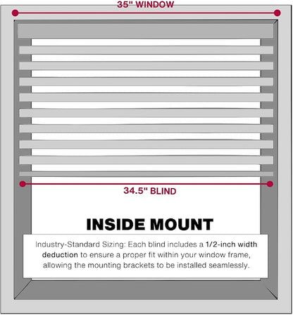 LOTUS & WINDOWARE Cordless 1" Vinyl Blind, Room Darkening, Horizontal Blinds - Image 4