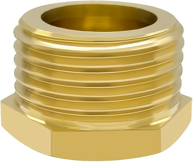 Hooshing 4PCS 3/4" GHT Garden Hose End Female Cap and Male Plugs Kits Garden Irrigation Brass Pipe Fittings Water Tubing Stopper