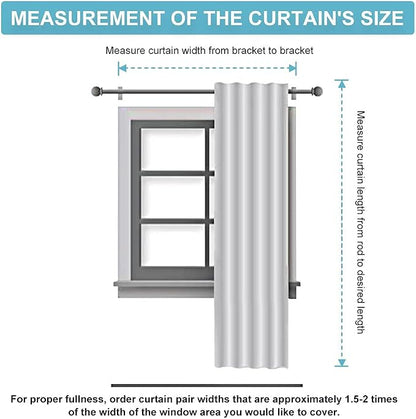 RYB HOME Room Darkening Thermal Blackout Curtains, Window Curtains Draperies - Image 8