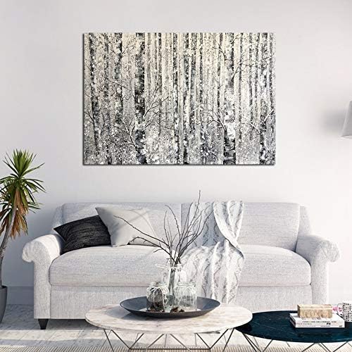 Yihui Arts Modern Birch Tree Canvas Wall Art - Image 4