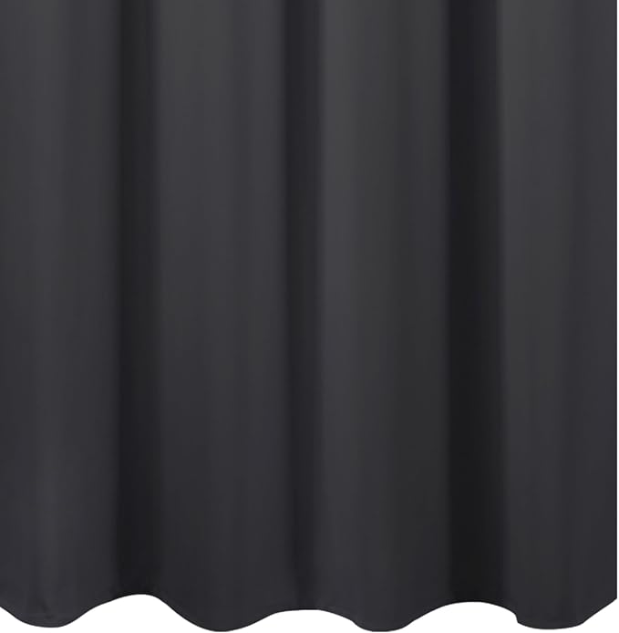 LEMOMO Blackout Curtains 66 x 72 Inch Long Dark Grey Curtains Set of 2 Panels - Image 8