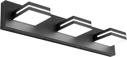 SineRise LED Modern Bathroom Vanity Light Fixtures, Dimmable Matte Black Modern by SINERISELIGHTING