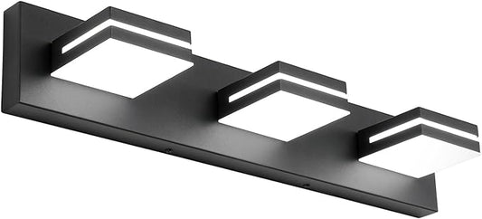 SineRise LED Modern Bathroom Vanity Light Fixtures, Dimmable Matte Black Modern by SINERISELIGHTING