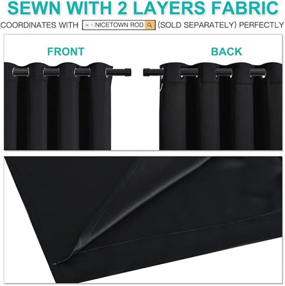 NICETOWN High-End Thermal Curtains, Full Blackout Curtains 84 inches Long - Image 4