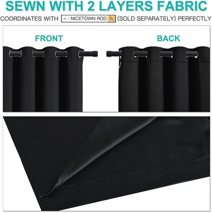 NICETOWN High-End Thermal Curtains, Full Blackout Curtains 84 inches Long - Image 4
